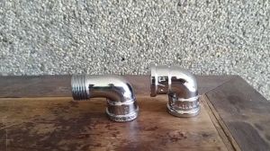 Co Ren Trong Đồng Thau mạ Niken Đầu Nối Cút 90 độ size 21