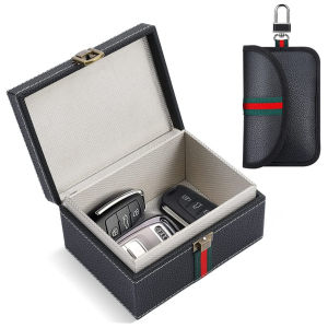 Small Size RFID Shielding Box Key Pouch Anti-Scan Cross-Border Car Sensing GPS Tracker Preventive Soft PU Functional Bag