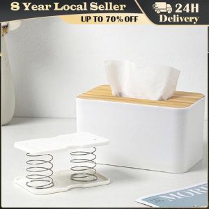❤️【Universal Size】Household Tissue Box Spring Bracket Creative Automatic Lifting Spring Holder Bottom Double Spring Sheet Support Storage Box LZC-Tissue-Box-Spring