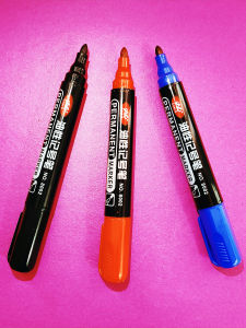 Waterproof Oil-Based Marker Pen Thick Tip Art Outline Pen Blue Red Black Non-Fading Note-Taking Pen for Business And Office Use