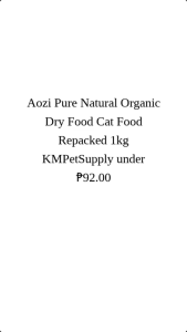 1kg Aozi Cat Pure Organic Adult Cat Dry Food Adult Dry Formula With Digestive Support Pet Dry Food