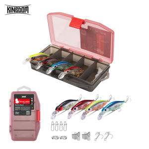Kingdom Sinking Minnow Lure combo 4pcs/Box 70mm 12g 55mm 7g Noise Minnow Fishing Lures Swimbaits Hard Wobblers For Bass Fishing