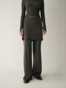 INSIS FEMME | Merino Wool Winter Artistic Two-Piece Imitation Skirt
