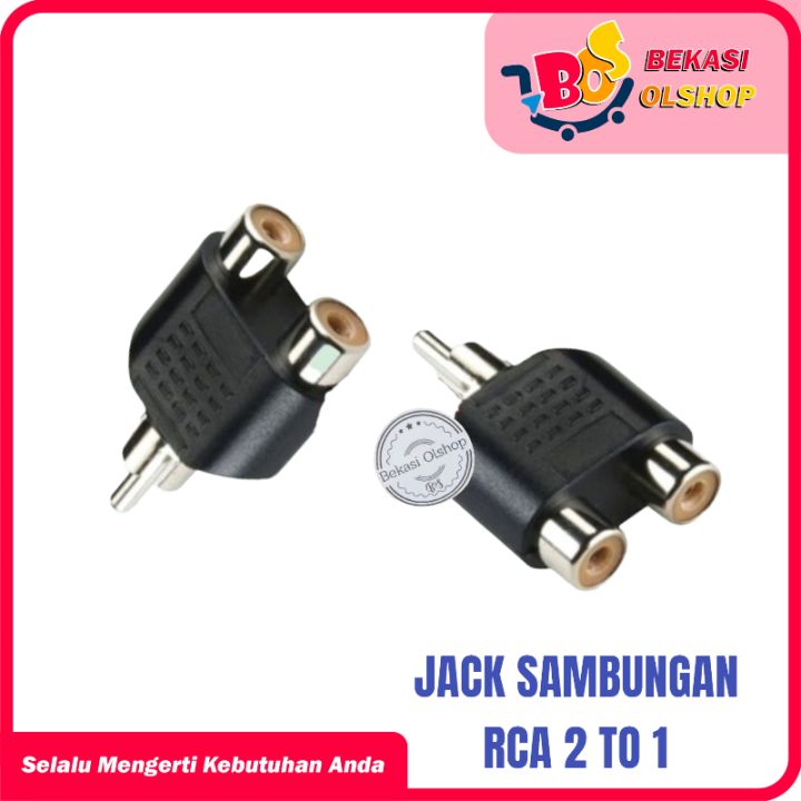 JACK JEK SAMBUNGAN RCA TO RCA 2 TO 1 Lazada Indonesia