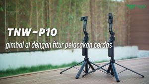 TNW P10 360° Auto Face Tracking Tripod Bluetooth Tongsis AI Gimbal Stabilizer Gesture Control Tripod Handphone Selfie Stick