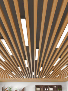 ไฟติดเพดานแบบยาว LED สำหรับร้านค้าเสื้อผ้า สำนักงาน ร้านคอมพิวเตอร์ ห้องแถว แบบเรียบง่ายและทันสมัย