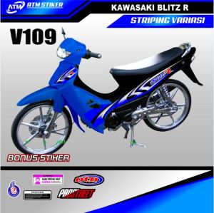 Stiker Striping Variasi Kawasaki Blitz R