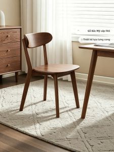 XIANGNANSONG | Ghế Ăn Bằng Sồi Hiện Đại Với Đệm Lưng Hạt Dẻ Cổ Điển