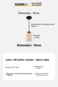 NSWR | Wabi Sabi Style Bedroom Pendant Light
