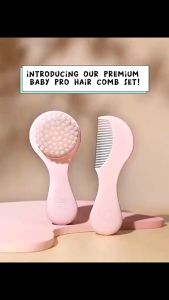 2Pc/set Baby Hair Brush Comb Set Shampoo Brush De-Dandruff Safety Comb Combination Head Care MY317