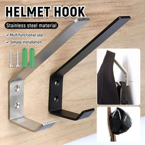 ELLE Motorcycle Helmet Hook Stainless Steel Multi Functional Wall Mount Helmet Rack Hanger