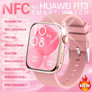 2025 HOT For HUAWEI FIT3 NFC Smart Watches Women 1.85 AMOLED HD Screen IP68 Waterproof Heart Rate Tracker BT Call Smartwatch