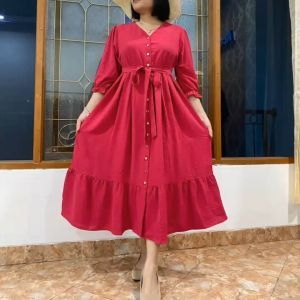 Midi Dress Pakaian Wanita Dewasa Remaja Muslim Kekinian Terbaru Termurah Terlaris Bahan Crinkle