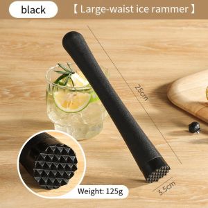 Cocktail Muddler Professional Stainless Steel Ice Pestle With Grooved Spiky Nylon Head For Muddle & Mix Homemade Drinks Mojito