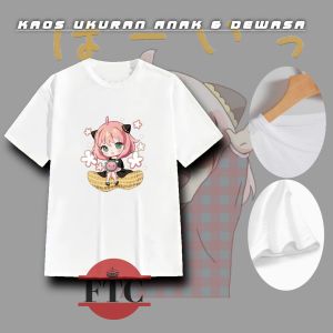 Kaos anak Spy x family anak perempuan 9 10 tahun/baju anak anya Spy x family murah