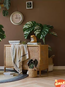 【Free flower pots】Buy1take1 88cm 24PCS Artificial plants lutescens bamboo palm plastic Tall Plants Garden indoor home decoration