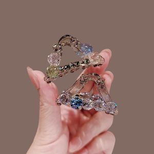 Kẹp Tóc Kim Cương Màu Sắc Tinh Tế Kẹp Tóc Tam Giác Kẹp Tóc Mái Lệch Kẹp Tóc Thời Trang Phụ Kiện Tóc Cho Phụ Nữ