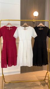 D11775 Lorrie Elegant Eyelet Skater Dress