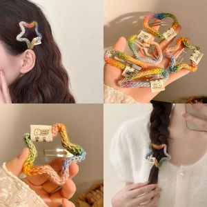 โบว์ผมทรงเรขาคณิตหวานๆ ดีไซน์ใหม่ฤดูใบไม้ร่วง/ฤดูหนาว 2025 สำหรับผู้หญิง โบว์ผมด้านข้าง แฟชั่น เครื่องประดับผม เครื่องประดับผม