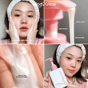 [PAKET HEMAT] Glad2Glow Face Wash All Series - Blueberry Ceramide Low pH Milk Perfect Bright Acid Ance NMF Amino Gel Cleanser Brighten