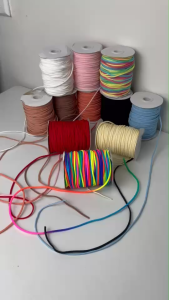 เชือกยางยืดเส้นกลม 3 มม.(ตัดแบ่ง 1 หลา) สีสันสดใส | ยางยืดงาน DIY Elastic Braid Cord