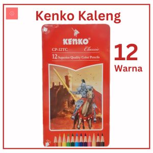 Vifo - Pensil Gambar Kenko Kaleng Tin Case Isi 12 24 Warna Original