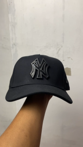 Topi Premium Baseball Topi NY Pria Topi NY Logo Besi Motif Big Logo Besi NY New York Black On Black
