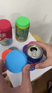 1/6 Chiếc Nắp Hộp Soda Silicon Có Thể Tái Sử Dụng Bia Uống Nước Ngọt Nút Chặn Phù Hợp Với Lon Tiêu Chuẩn Nắp Bảo Vệ Cho Nước Giải Khát Coke