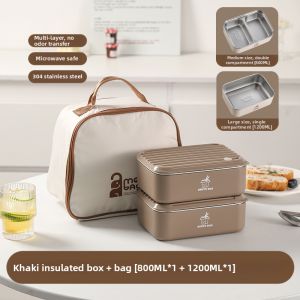 Microwaveable Food Preservation Bento Box Stainless Steel