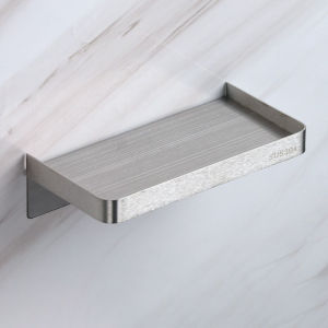 304 stainless steel mobile phone storage rack with edge paper towel holder toothbrush holder black kitchen and bathroom storage rack without punching