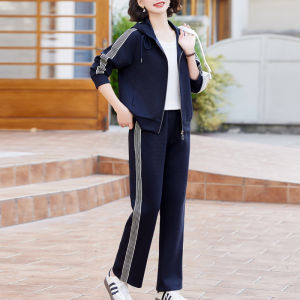 Áo Khoác Ngoài Thường Ngày Thời Trang Thu Đông 2025 Áo Khoác Ngoài Thể Thao Nữ Trung Niên Dài Tay Thường Xuyên Hai Mảnh