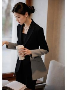 QFN | Design Clash Color Slim Fit Business Lady Style Blazer