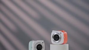 Quạt Mini Đeo Cổ Thông Minh Kiểu Camera AI Màn Hình Kỹ Thuật Số Cầm Tay Quạt Nhỏ Cho Xe Đẩy Em Bé Làm Mát Ngoài Trời