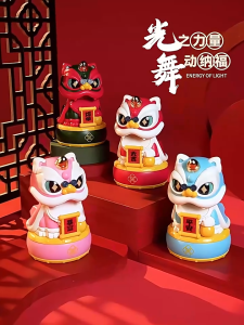 3 Inch Lion Head Nodding Solar Powered Energy Driven Decor to Attract Wealth and Prosperity