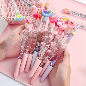 Young Adult Heart Quicksand Pen Internet Celebrity Magic Wand Gel Pen Shining Cute Super Cute Primary School Student Kids Prize Gift