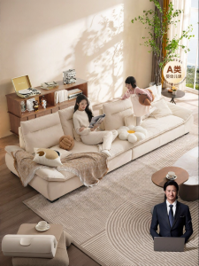 Adjustable Back Scratch-resistant Fabric Sofa