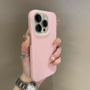 Liquid Silicone Phone Case for  14Promax Full Cover Lens Precision Hole Jelly Soft 15Pro Anti-Fall Womens Sweet Design