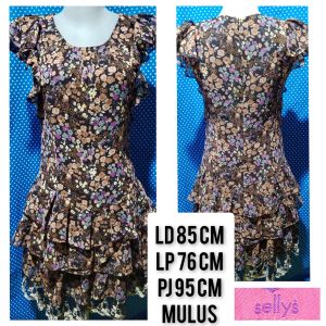 DRESS KUTUNG/SLEEVELESS BROWN  (SELLYS) 103