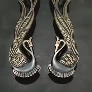 Handle Pintu Kuningan Gagang Pintu Rumah Motif Merak Antique 37 cm 1Set Tarikan Pintu