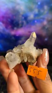 Cụm đá thạch anh tinh thể Lemurian ưu linh tự nhiên năng lượng vũ trụ 555