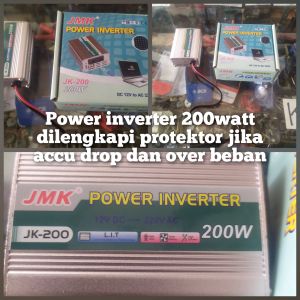power inverter DC 12-24volt to AC 220volt dilengkapi protektor over beban (overload)