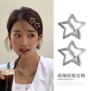 คลิปผมรูปดาวสุดเท่สำหรับสาวฮอต สไตล์เกาหลี ประดับเพชร เครื่องประดับผมแบบอเนกประสงค์ ทันสมัย ​​ดีไซน์เก๋ไก๋