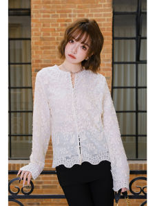 MIUCO | Áo Khoác Cardigan Cúc Đính Kim Sa Phong Cách Trung Quốc