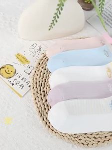 Tất lưới MiiOW cho nữ làm bằng cotton và sợi lưới mỏng thoáng khí chống mùi