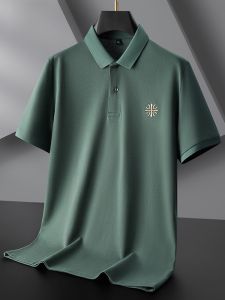 ROMON | Áo thun polo tay ngắn bằng cotton thêu thoáng khí mùa hè cho nam thương hiệu Romon phong cách công sở thường ngày cổ polo