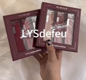 Matte Lipstick Set-3Pcs High Pigmented Liquid Lip Stain Tint Super Matte Velvet Lip Gloss Up to 16H Wear Long Lasting Waterproof Non-Stick Cup Lip Balm Thanksgiving Makeup Gift for Women-Set A Set B