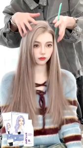 STYLEFIT Hair Color (100ml Hair Dye + 100ml Oxidant): Milk Tea Ash Hair Color