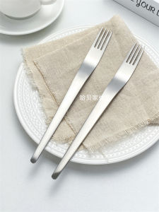 Thickened! Home Use 304 Stainless Steel Fruit Fork Dessert Small Fork Matte Finish Commercially Available Minimalist Japanese Style