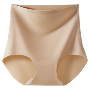 Miiow | Ice Silk High Waist Thin Briefs Womens Underwear Invisible Traceless Cat Person Foundation Liquid Summer New Model Hip Lifting Triangle Pants