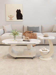 MINGZUO | Mobile Compact Marble Tea Table